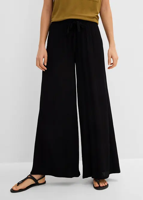 Pantaloni larghi in fine viscosa, bonprix