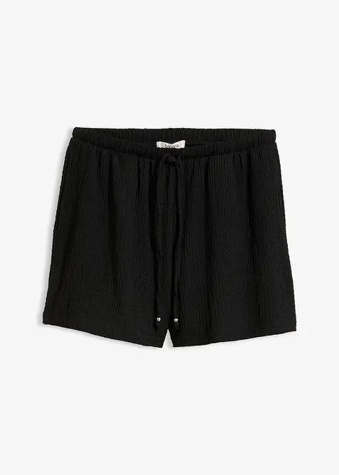 Shorts con elastico in vita in cr&ecirc;pe operato, bonprix