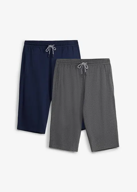 Bermuda lunghi in jersey di puro cotone biologico (pacco da 2), bonprix