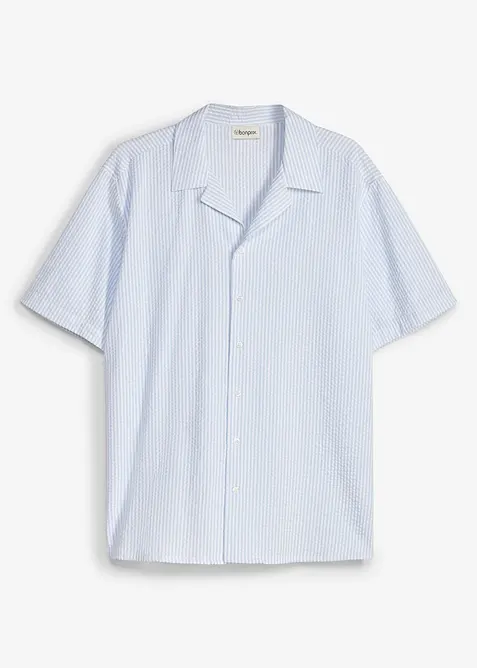 Camicia stile resort in seersucker, loose fit, bonprix