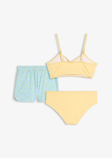 Bikini e pantaloncini da bagno (set 3 pezzi), bonprix