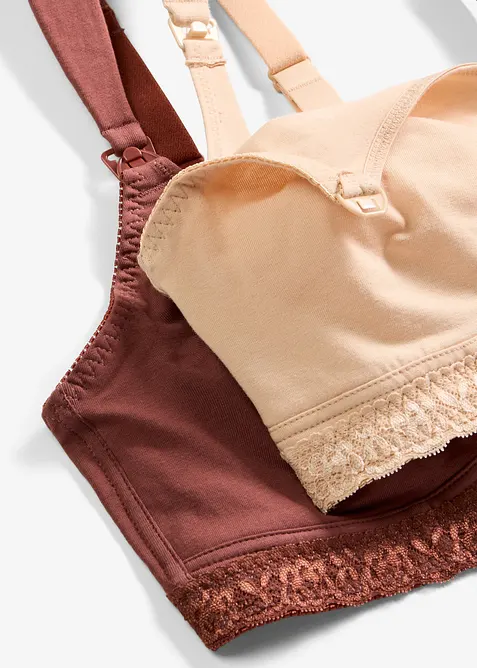 Reggiseno allattamento senza ferretto con cotone biologico (pacco da 2), bonprix