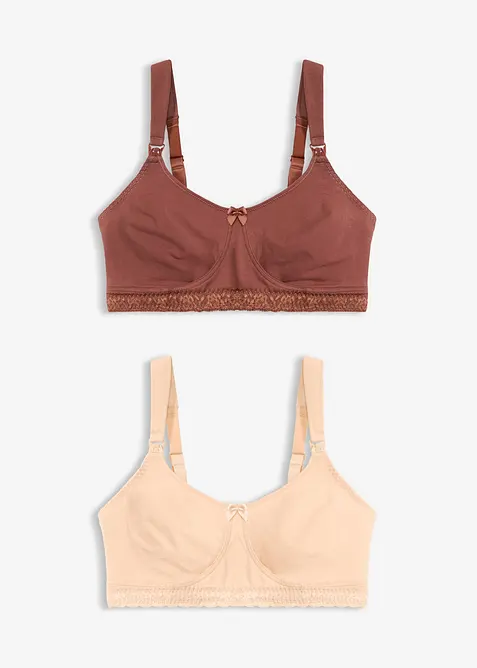 Reggiseno allattamento senza ferretto con cotone biologico (pacco da 2), bonprix