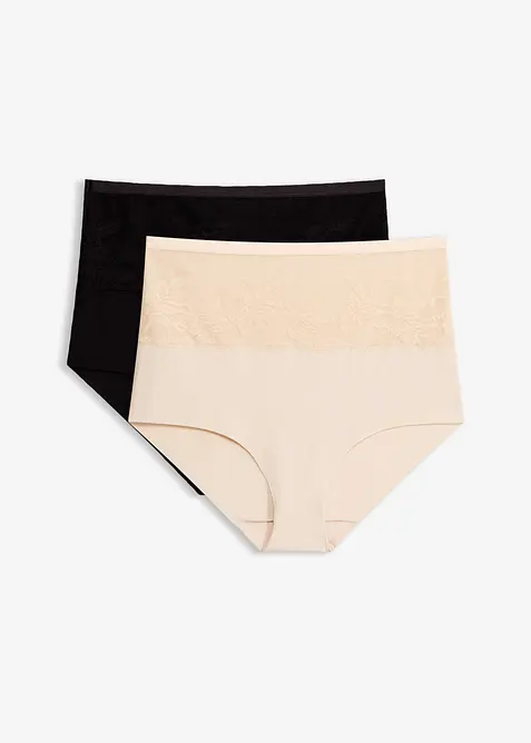 Panty lasercut con effetto modellante leggero (pacco da 2), bonprix