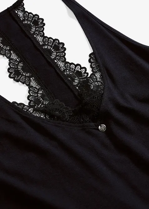 Camicia da notte corta in misto viscosa morbido, bonprix