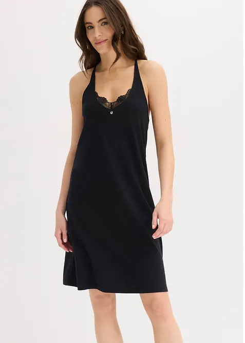 Camicia da notte corta in misto viscosa morbido, bonprix