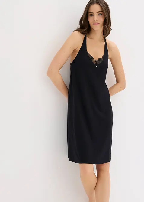 Camicia da notte corta in misto viscosa morbido, bonprix