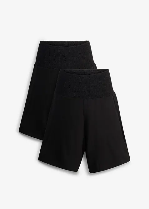 Shorts in jersey leggeri per la gravidanza e il post-parto (pacco da 2), bonprix