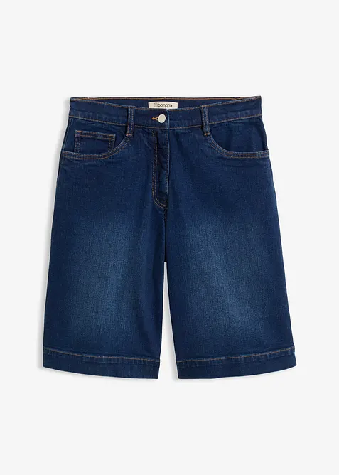 Bermuda in jeans di cotone biologico, vita media, bonprix