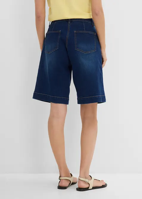 Bermuda in jeans di cotone biologico, vita media, bonprix