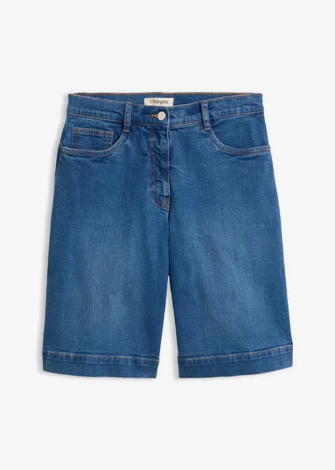 Bermuda in jeans con cotone biologico, vita media, bonprix