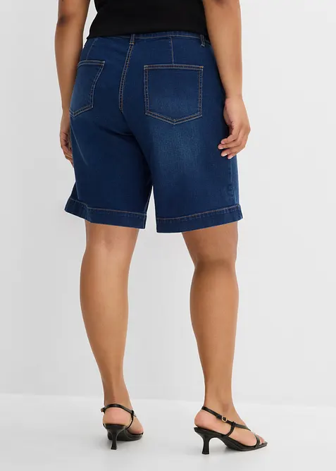 Bermuda in jeans di cotone biologico, vita media, bonprix
