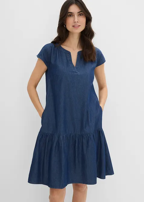 Abito tunica in jeans di cotone, bonprix