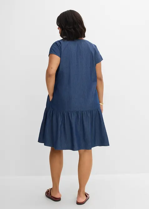 Abito tunica in jeans di cotone, bonprix
