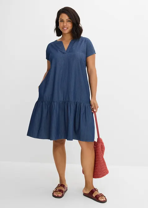 Abito tunica in jeans di cotone, bonprix