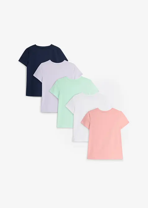 Maglia in puro cotone biologico (pacco da 5), bonprix