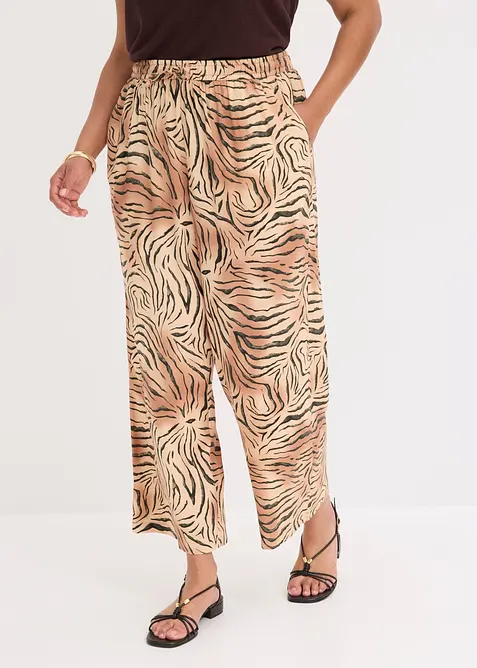 Pantaloni larghi con elastico in vita, bonprix