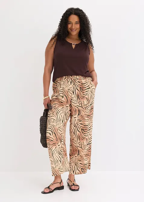Pantaloni larghi con elastico in vita, bonprix