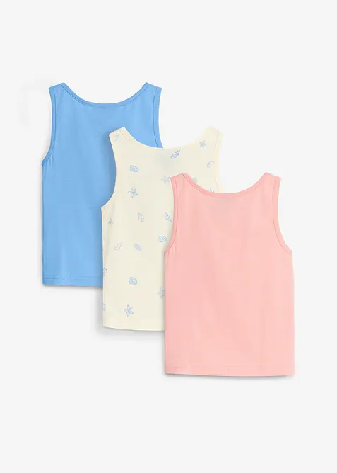 Top in puro cotone biologico (pacco da 3), bonprix