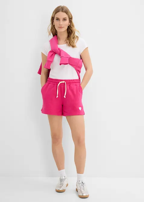 Shorts in felpa di puro cotone biologico, bonprix