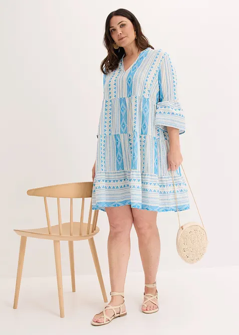 Abito tunica in misto cotone, bonprix