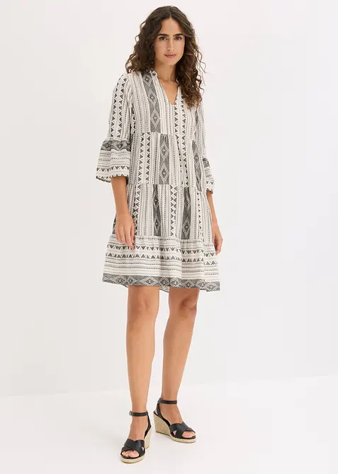 Abito tunica in misto cotone, bonprix