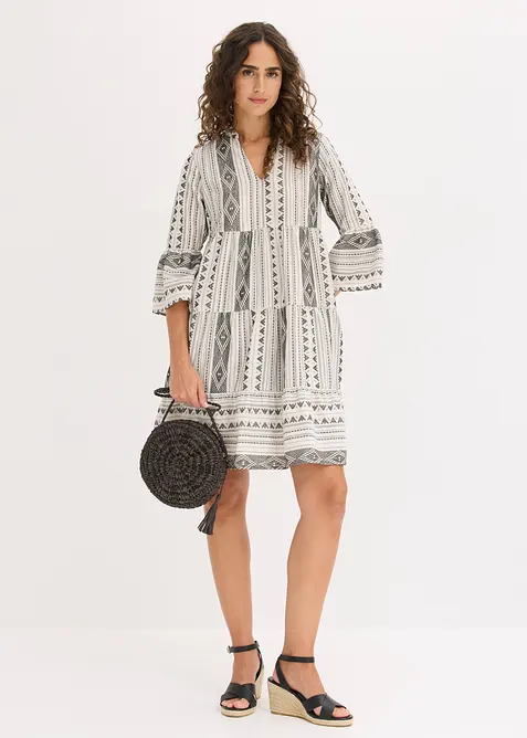 Abito tunica in misto cotone, bonprix