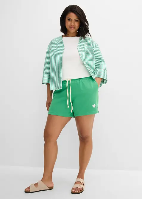 Shorts in felpa di puro cotone biologico, bonprix