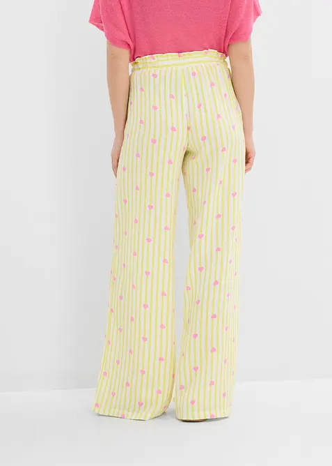 Pantaloni in mussola leggera con elastico in vita, bonprix
