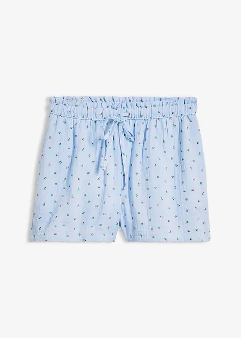Shorts con vita elastica in mussola ariosa, bonprix