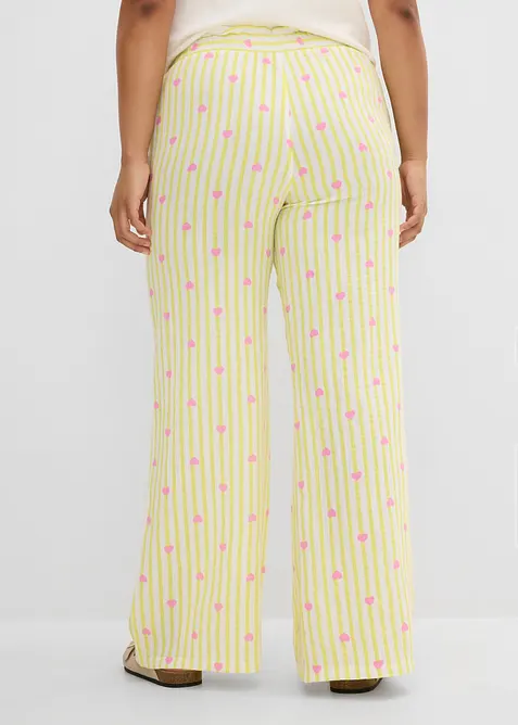 Pantaloni in mussola leggera con elastico in vita, bonprix