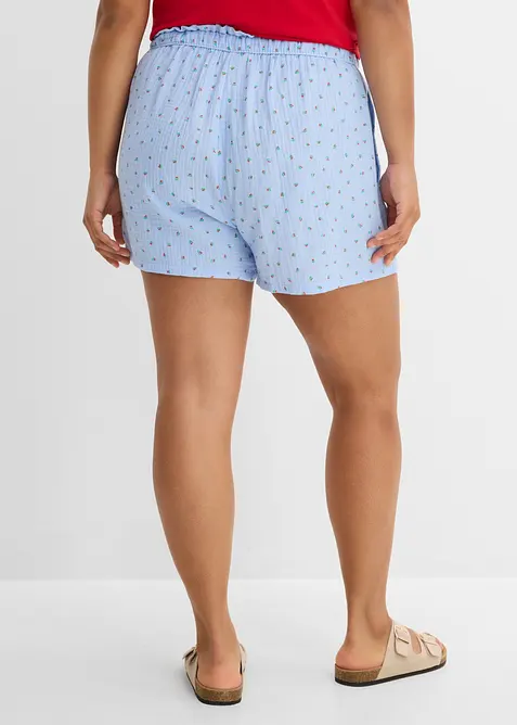 Shorts con vita elastica in mussola ariosa, bonprix