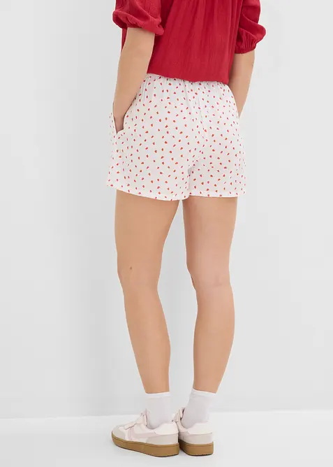 Shorts con vita elastica in mussola ariosa, bonprix