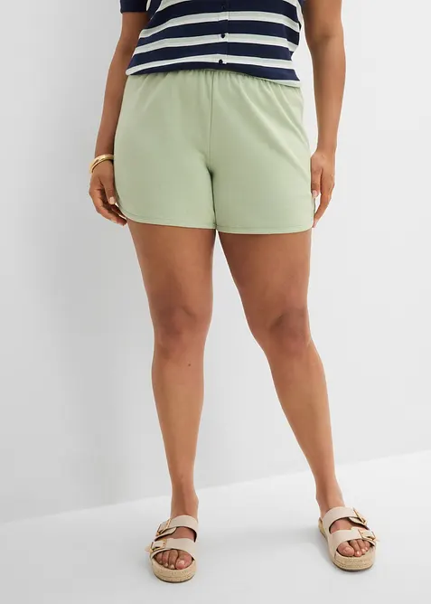 Shorts in felpa con fondo arrotondato, bonprix