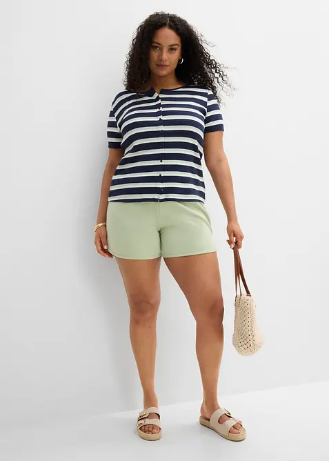 Shorts in felpa con fondo arrotondato, bonprix