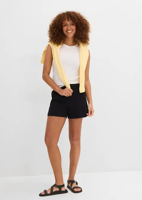 Shorts in felpa con fondo arrotondato, bonprix