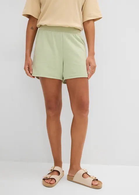 Shorts in felpa con fondo arrotondato, bonprix