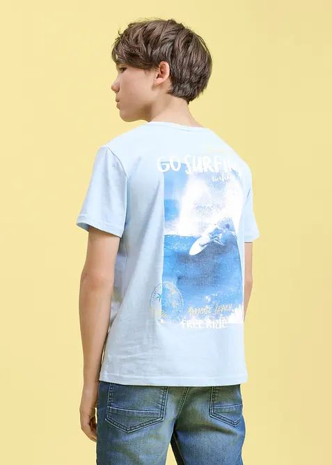 T-shirt in puro cotone biologico con stampa posteriore, bonprix