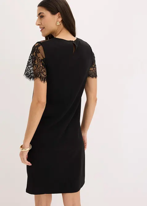 Abito di jersey con pizzo, bonprix