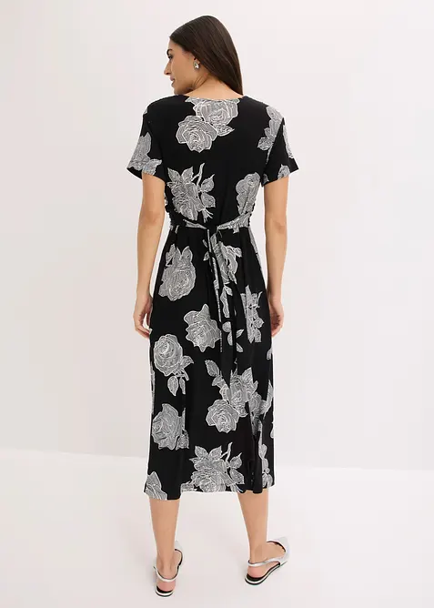 Abito di jersey con drappeggio, bonprix
