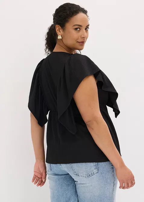 Maglia in cr&ecirc;pe operato, bonprix