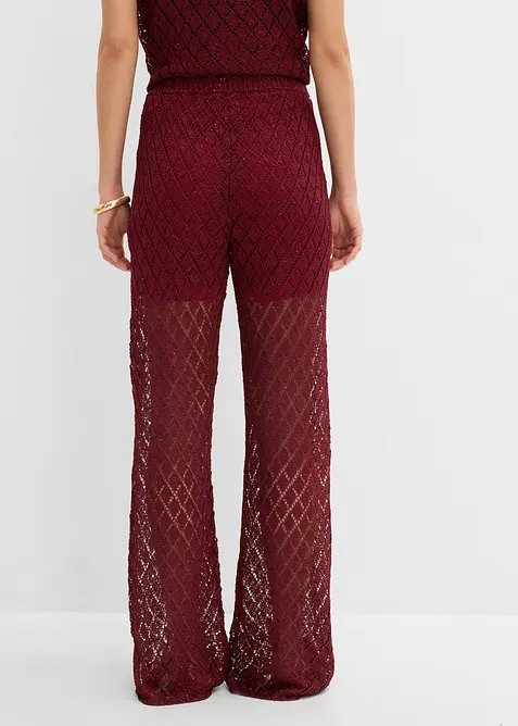 Pantaloni in maglia con paillettes, bonprix
