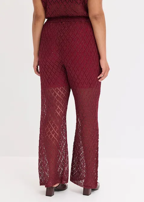 Pantaloni in maglia con paillettes, bonprix