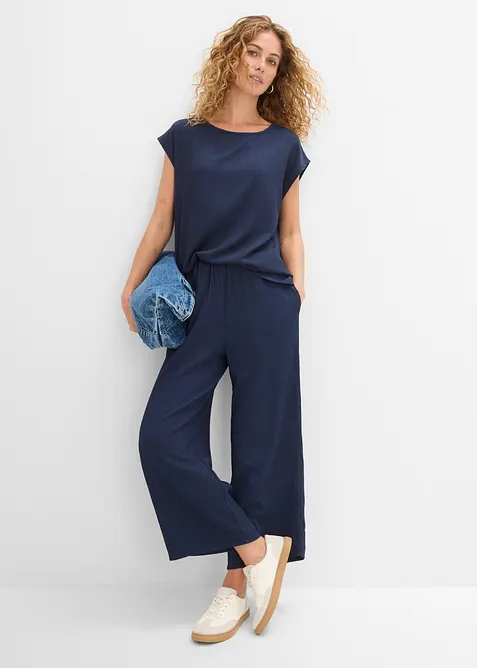 Maglia in materiale operato, bonprix