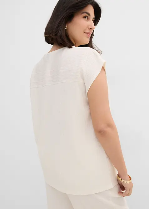 Maglia in materiale operato, bonprix