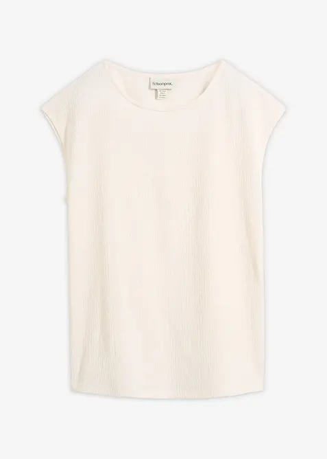 Maglia in materiale operato, bonprix