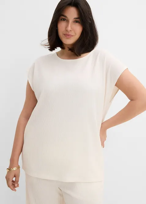 Maglia in materiale operato, bonprix