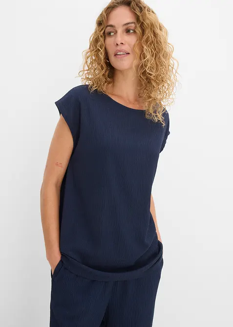 Maglia in materiale operato, bonprix
