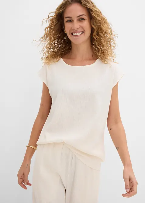 Maglia in materiale operato, bonprix