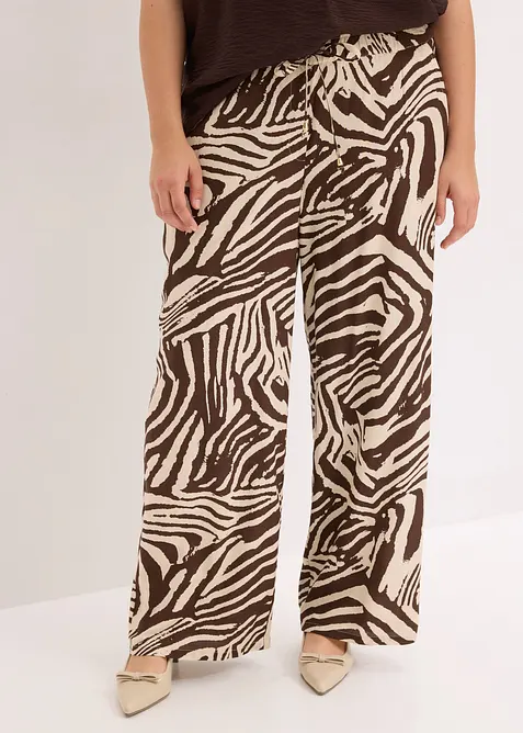 Pantaloni in viscosa con elastico in vita, bonprix